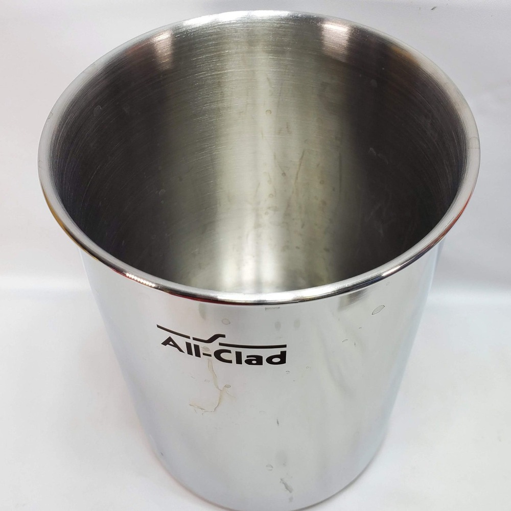 All-Clad Kitchen Tool Crock Utensil Holder Silver Polished Stainless Steel